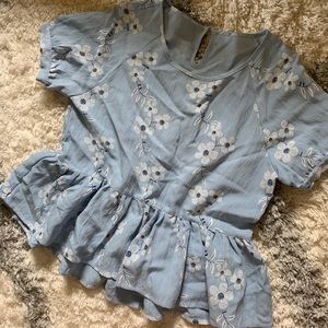 Floral Peplum Blouse
